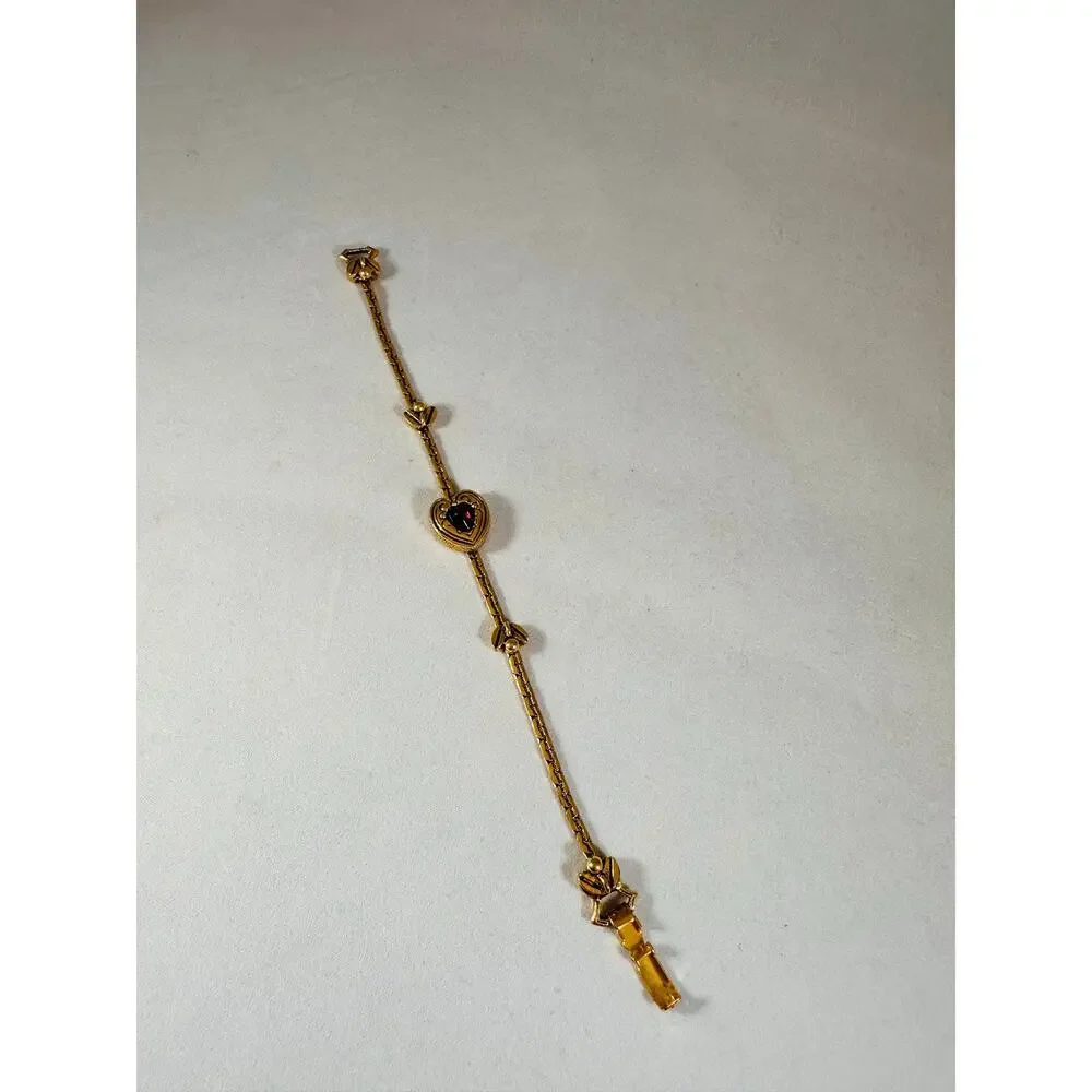 Vintage Goldette Heart Bracelet 7